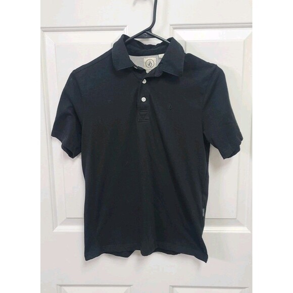 Volcom Boys Polo Size M (10) Black - Picture 1 of 5